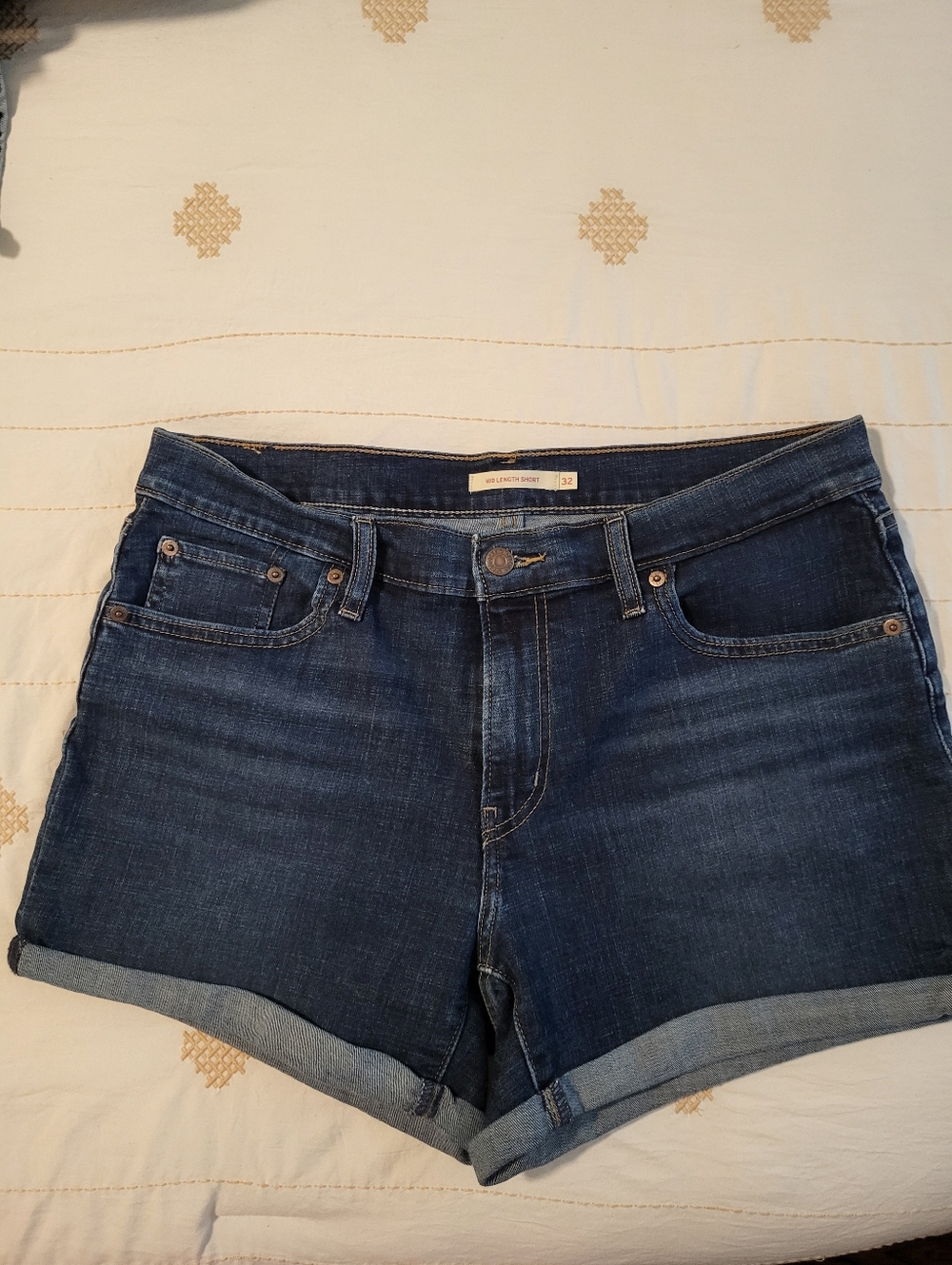 Levi's Dark Wash Denim Shorts